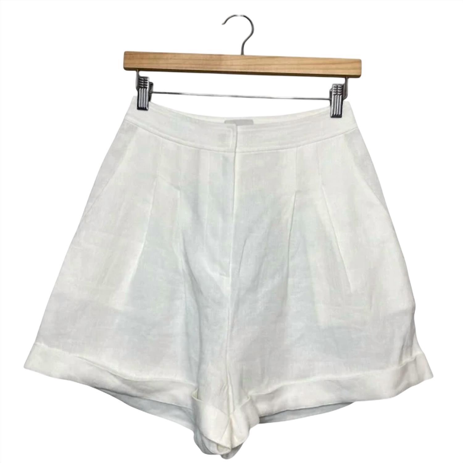 New Le Kasha Cesare Linen Shorts In Cream